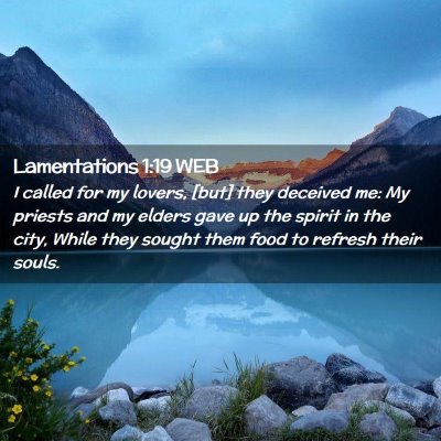 Picture 02 - Lamentations 1:19 WEB - I called for my lovers, [but] they deceived me: - Bible Verse Picture