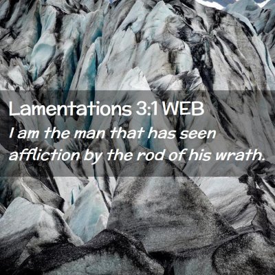 Picture 02 - Lamentations 3:1 WEB - I am the man that has seen affliction by the rod - Bible Verse Picture