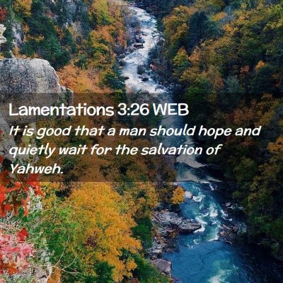 Picture 02 - Lamentations 3:26 WEB - It is good that a man should hope and quietly - Bible Verse Picture