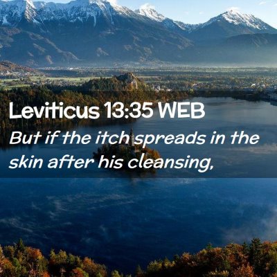 Picture 02 - Leviticus 13:35 WEB - But if the itch spreads in the skin after his - Bible Verse Picture