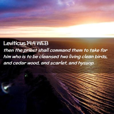 Picture 02 - Leviticus 14:4 WEB - then the priest shall command them to take for - Bible Verse Picture