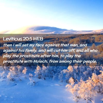 Picture 02 - Leviticus 20:5 WEB - then I will set my face against that man, and - Bible Verse Picture