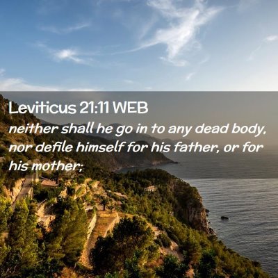 Picture 02 - Leviticus 21:11 WEB - neither shall he go in to any dead body, nor - Bible Verse Picture