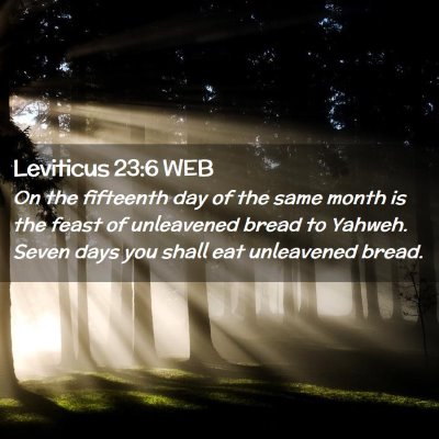 Picture 02 - Leviticus 23:6 WEB - On the fifteenth day of the same month is the - Bible Verse Picture