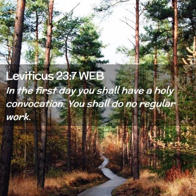 Picture 02 - Leviticus 23:7 WEB - In the first day you shall have a holy - Bible Verse Picture