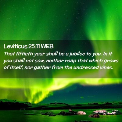 Picture 02 - Leviticus 25:11 WEB - That fiftieth year shall be a jubilee to you. In - Bible Verse Picture