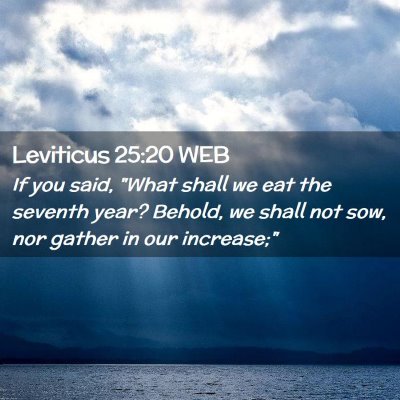 Picture 02 - Leviticus 25:20 WEB - If you said, 