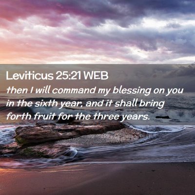 Picture 02 - Leviticus 25:21 WEB - then I will command my blessing on you in the - Bible Verse Picture