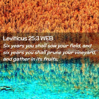 Picture 02 - Leviticus 25:3 WEB - Six years you shall sow your field, and six years - Bible Verse Picture