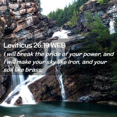 Picture 02 - Leviticus 26:19 WEB - I will break the pride of your power, and I will - Bible Verse Picture