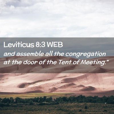 Picture 02 - Leviticus 8:3 WEB - and assemble all the congregation at the door of - Bible Verse Picture