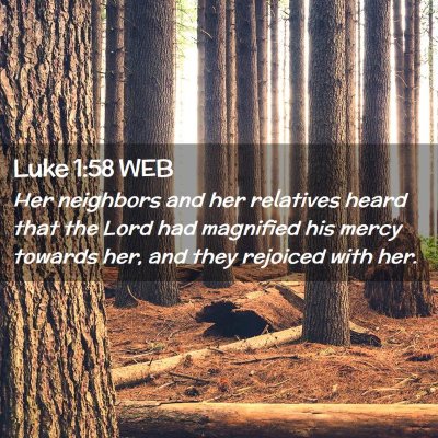 Picture 02 - Luke 1:58 WEB - Her neighbors and her relatives heard that the - Bible Verse Picture
