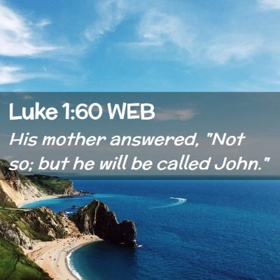 Picture 02 - Luke 1:60 WEB - His mother answered, 