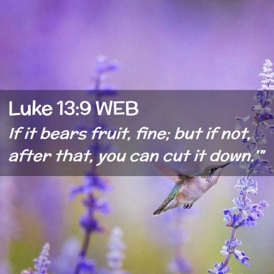 Picture 02 - Luke 13:9 WEB - If it bears fruit, fine; but if not, after that, - Bible Verse Picture