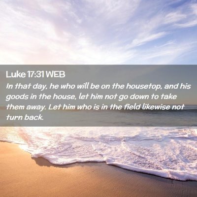 Picture 02 - Luke 17:31 WEB - In that day, he who will be on the housetop, and - Bible Verse Picture