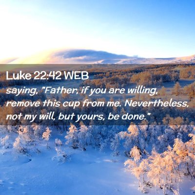 Picture 02 - Luke 22:42 WEB - saying, 