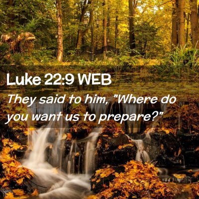 Picture 02 - Luke 22:9 WEB - They said to him, 