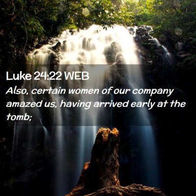 Picture 02 - Luke 24:22 WEB - Also, certain women of our company amazed us, - Bible Verse Picture