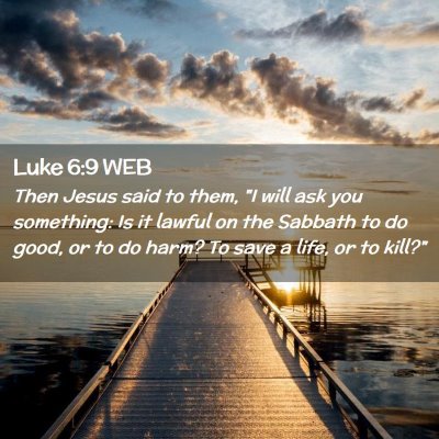 Picture 02 - Luke 6:9 WEB - Then Jesus said to them, 