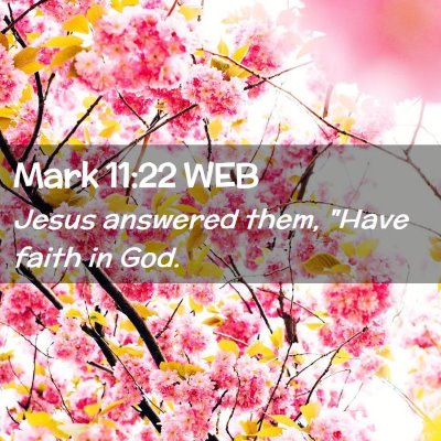 Picture 02 - Mark 11:22 WEB - Jesus answered them, 