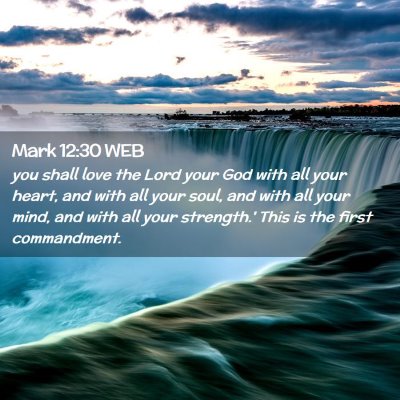 Picture 02 - Mark 12:30 WEB - you shall love the Lord your God with all your - Bible Verse Picture