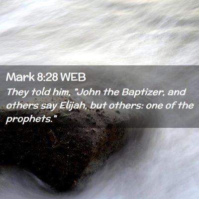 Picture 02 - Mark 8:28 WEB - They told him,