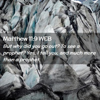 Picture 02 - Matthew 11:9 WEB - But why did you go out? To see a prophet? Yes, I - Bible Verse Picture