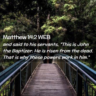 Picture 02 - Matthew 14:2 WEB - and said to his servants, 