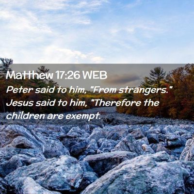 Picture 02 - Matthew 17:26 WEB - Peter said to him, 