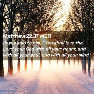 Picture 02 - Matthew 22:37 WEB - Jesus said to him, 
