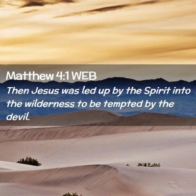 Picture 02 - Matthew 4:1 WEB - Then Jesus was led up by the Spirit into the - Bible Verse Picture