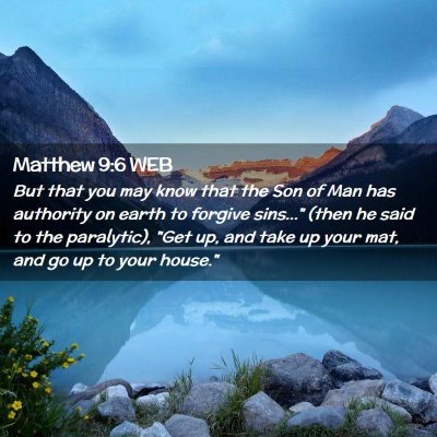 Picture 02 - Matthew 9:6 WEB - But that you may know that the Son of Man has - Bible Verse Picture