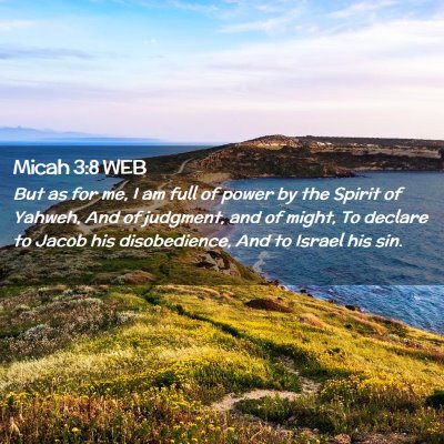 Picture 02 - Micah 3:8 WEB - But as for me, I am full of power by the Spirit - Bible Verse Picture