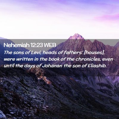 Picture 02 - Nehemiah 12:23 WEB - The sons of Levi, heads of fathers' [houses], - Bible Verse Picture