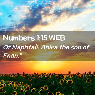 Picture 02 - Numbers 1:15 WEB - Of Naphtali: Ahira the son of - Bible Verse Picture