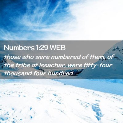 Picture 02 - Numbers 1:29 WEB - those who were numbered of them, of the tribe of - Bible Verse Picture