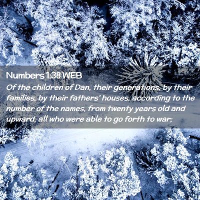 Picture 02 - Numbers 1:38 WEB - Of the children of Dan, their generations, by - Bible Verse Picture