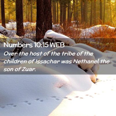 Picture 02 - Numbers 10:15 WEB - Over the host of the tribe of the children of - Bible Verse Picture