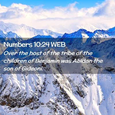 Picture 02 - Numbers 10:24 WEB - Over the host of the tribe of the children of - Bible Verse Picture