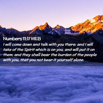 Picture 02 - Numbers 11:17 WEB - I will come down and talk with you there: and I - Bible Verse Picture