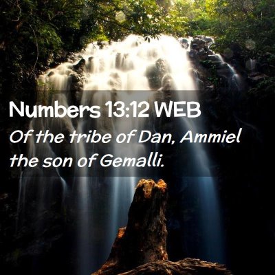 Picture 02 - Numbers 13:12 WEB - Of the tribe of Dan, Ammiel the son of - Bible Verse Picture