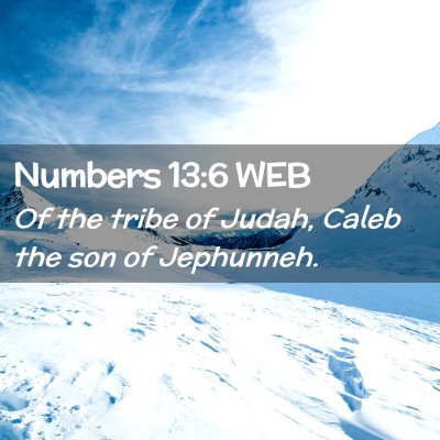 Picture 02 - Numbers 13:6 WEB - Of the tribe of Judah, Caleb the son of - Bible Verse Picture
