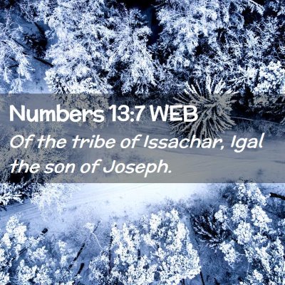 Picture 02 - Numbers 13:7 WEB - Of the tribe of Issachar, Igal the son of - Bible Verse Picture