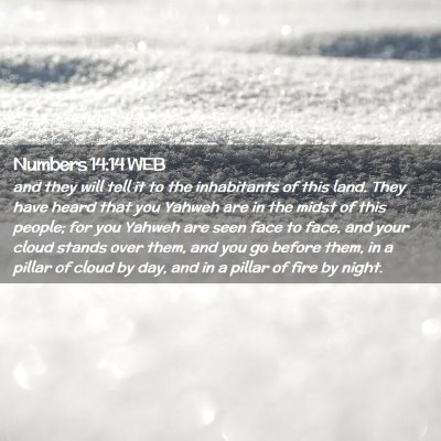 Picture 02 - Numbers 14:14 WEB - and they will tell it to the inhabitants of this - Bible Verse Picture
