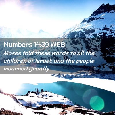 Picture 02 - Numbers 14:39 WEB - Moses told these words to all the children of - Bible Verse Picture
