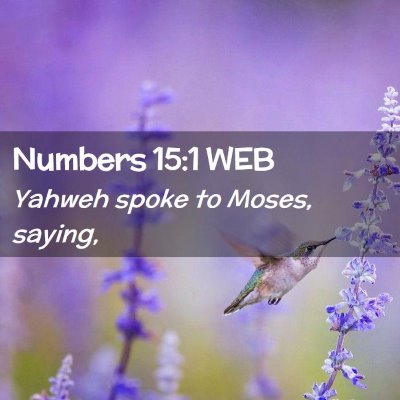 Picture 02 - Numbers 15:1 WEB - Yahweh spoke to Moses, - Bible Verse Picture