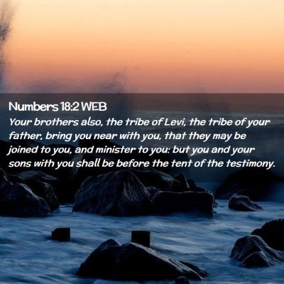 Picture 02 - Numbers 18:2 WEB - Your brothers also, the tribe of Levi, the tribe - Bible Verse Picture
