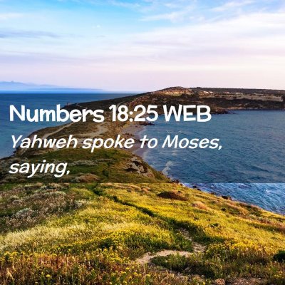 Picture 02 - Numbers 18:25 WEB - Yahweh spoke to Moses, - Bible Verse Picture
