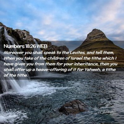 Picture 02 - Numbers 18:26 WEB - Moreover you shall speak to the Levites, and tell - Bible Verse Picture