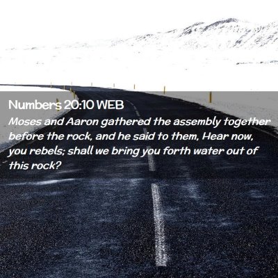 Picture 02 - Numbers 20:10 WEB - Moses and Aaron gathered the assembly together - Bible Verse Picture